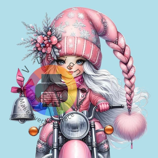 Roze kerst gnome meisje nr 1