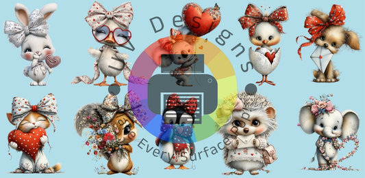 16oz Schattige valentijn diertjes