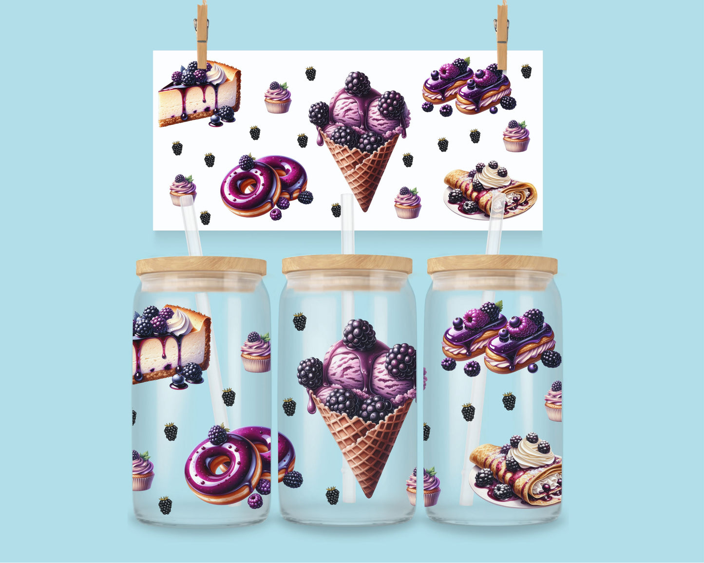 16oz Braambessen dessert