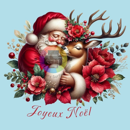 Santa Claus with deer