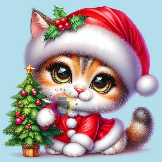 12 cm Christmas kitten no. 11