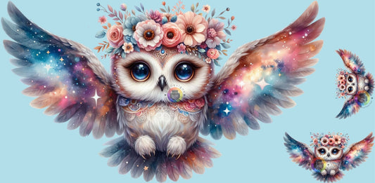 16oz Flower Owl