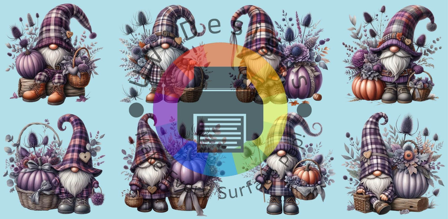 16oz Kabouters met pompoenen - paars