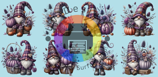 16oz Kabouters met pompoenen - paars