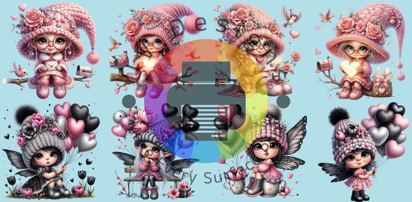 16oz Valentijn gnome meisjes