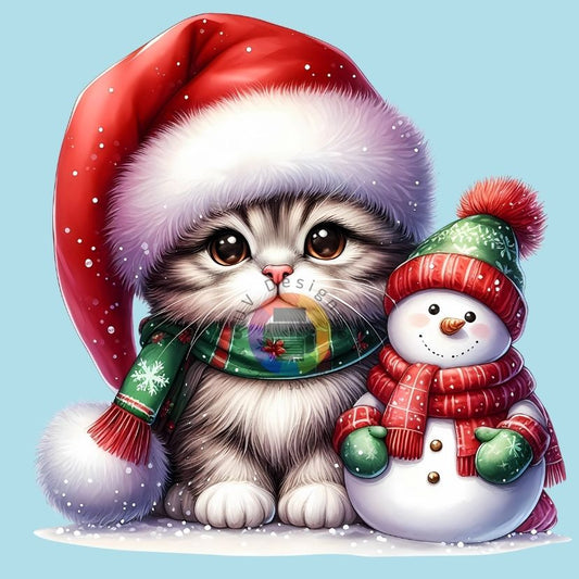 12 cm Christmas kitten no. 12