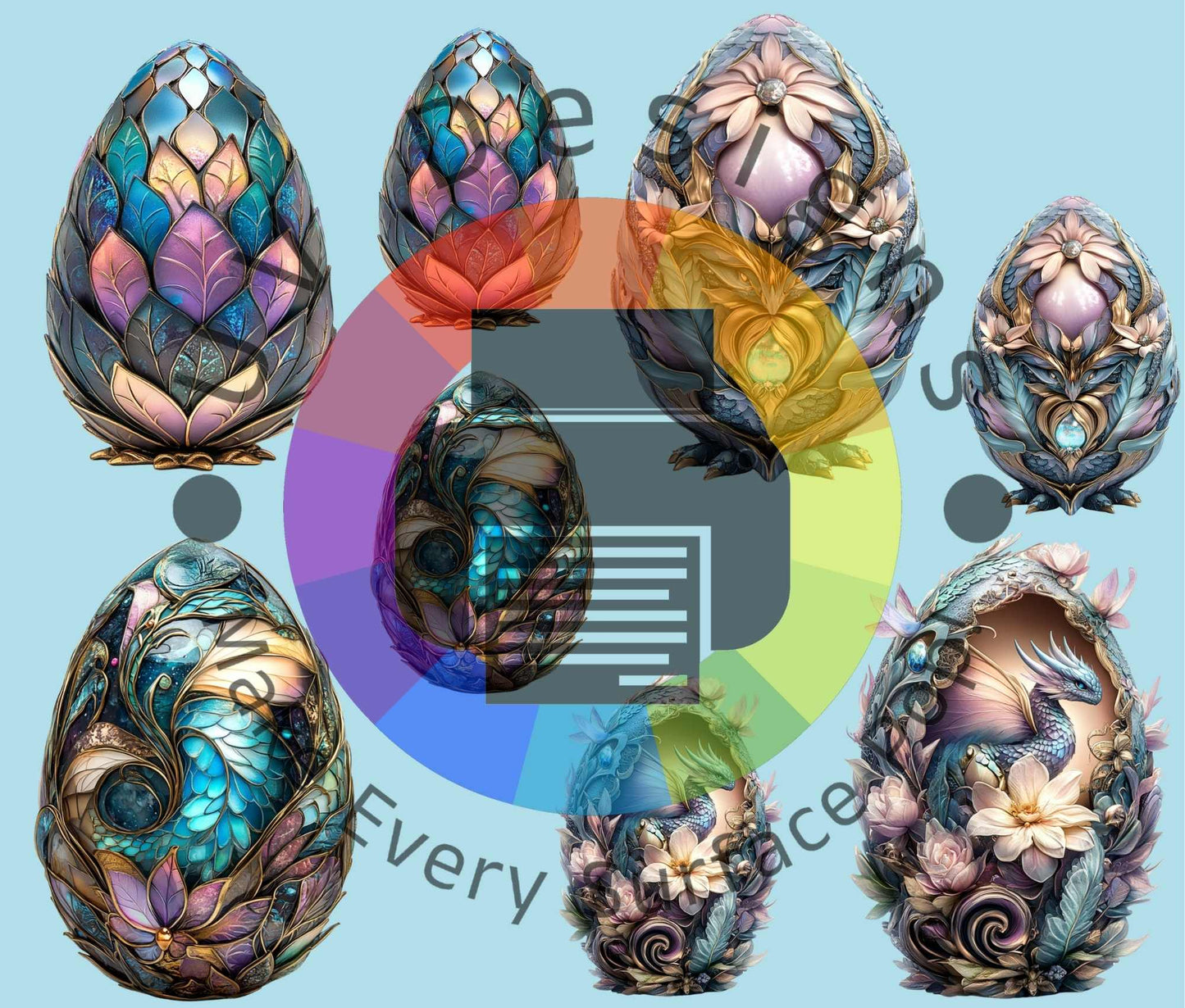 20oz Mixed media - dragon eggs