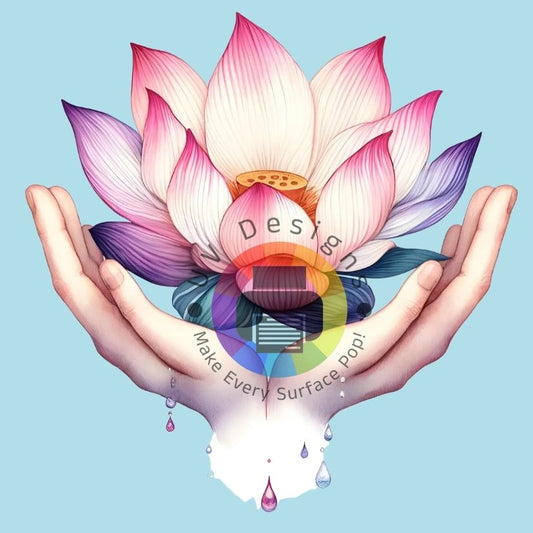 12 cm Lotus in handen