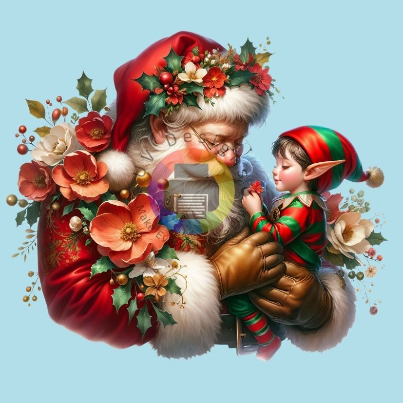 Santa Claus with elf