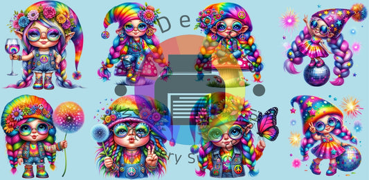 16oz Regenboog hippie gnomes