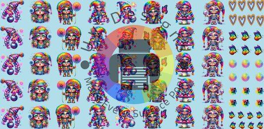 16oz Mini Regenboog hippie gnomes