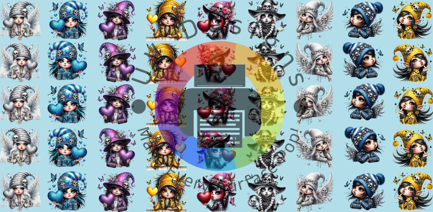 16oz Mini Gothic gnomes meisjes