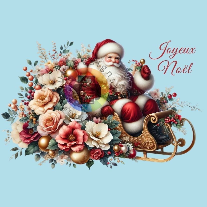 Santa Claus on his sleigh