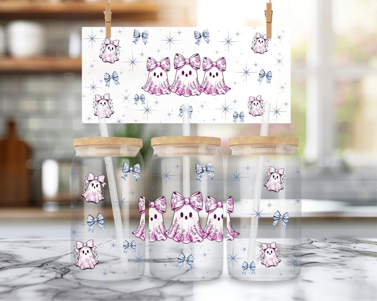 16oz Roze spookjes