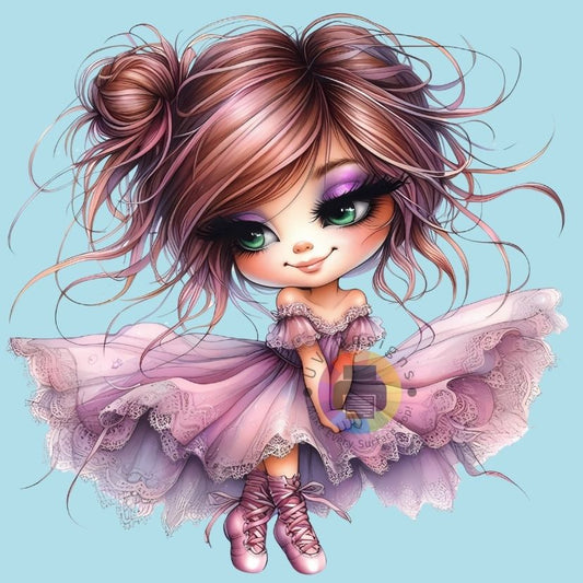 12 cm Ballerina in pink tutu no. 1