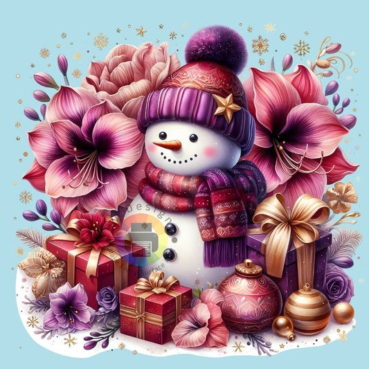 12 cm Pink Snowman No. 1