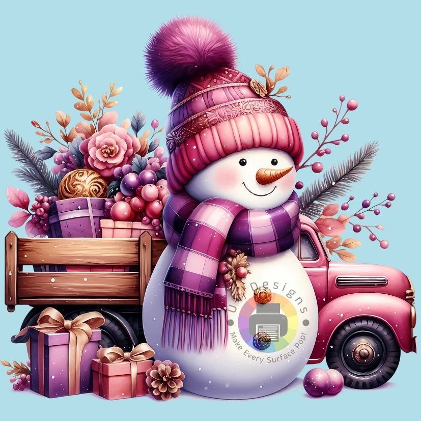 12 cm Pink Snowman No. 2