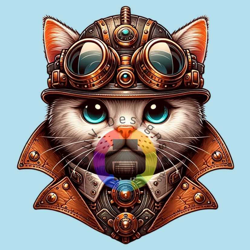 12 cm Steampunk kitten nr 6
