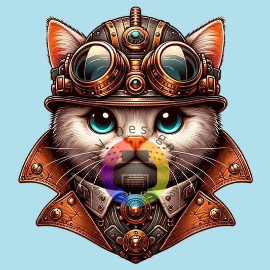 12 cm Steampunk kitten nr 6