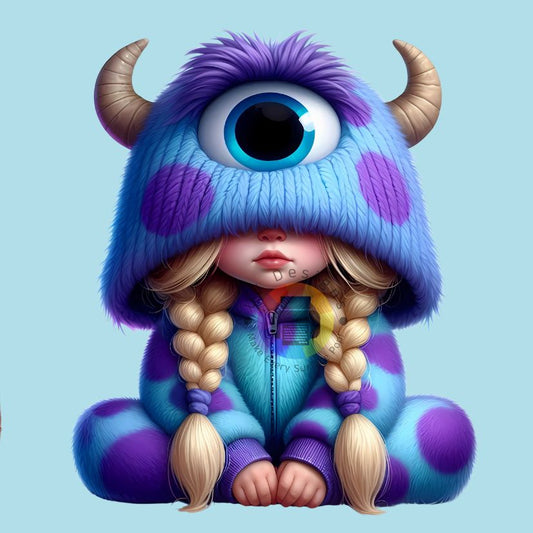 12cm Girl with monster clothes