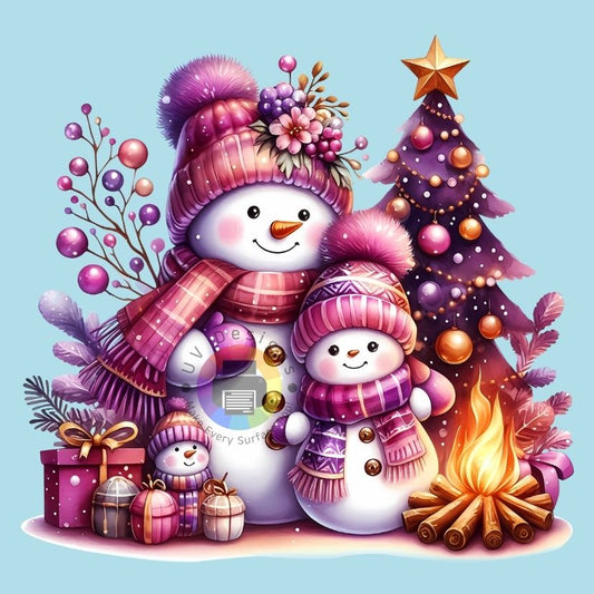 12 cm Pink Snowman No. 3