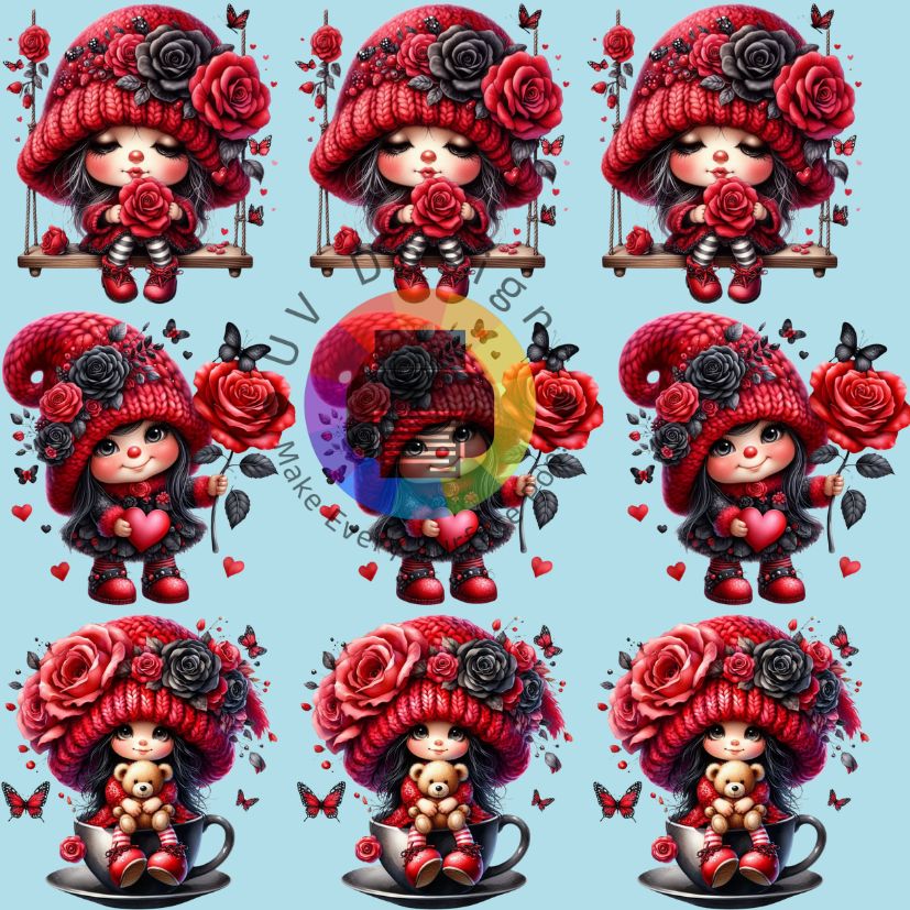 4 cm Rozen meisjes nr 1