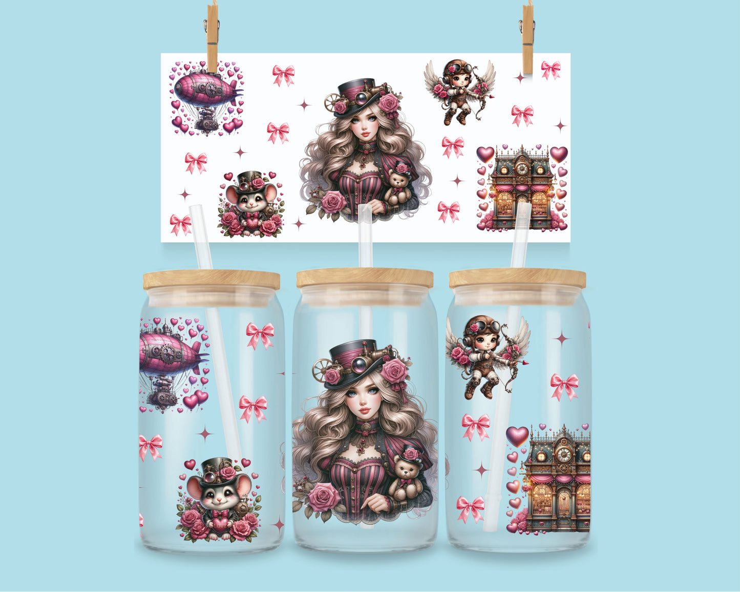 16oz Rose valentijn steampunk nr 2