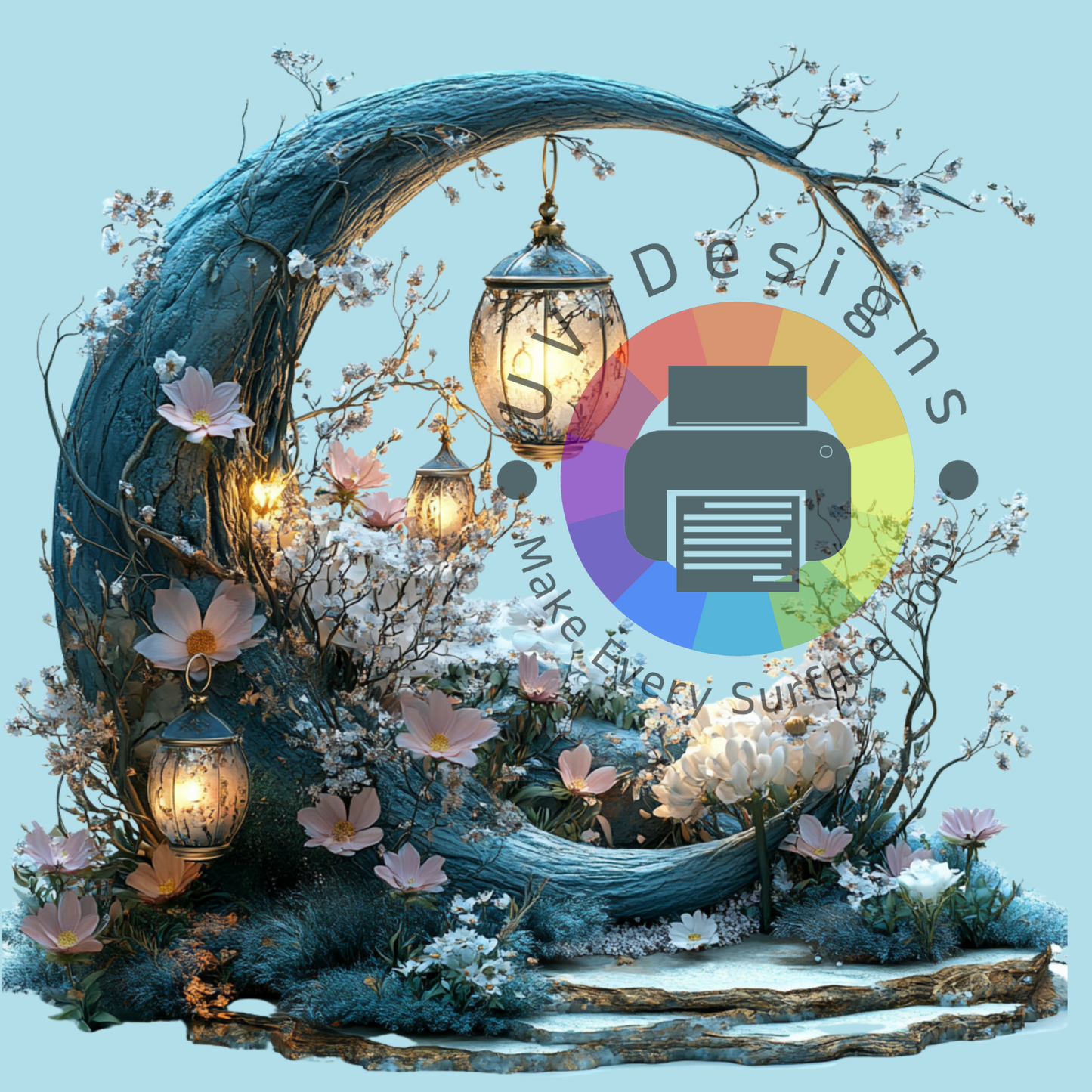 Fantasy moon tree and lights nr 2