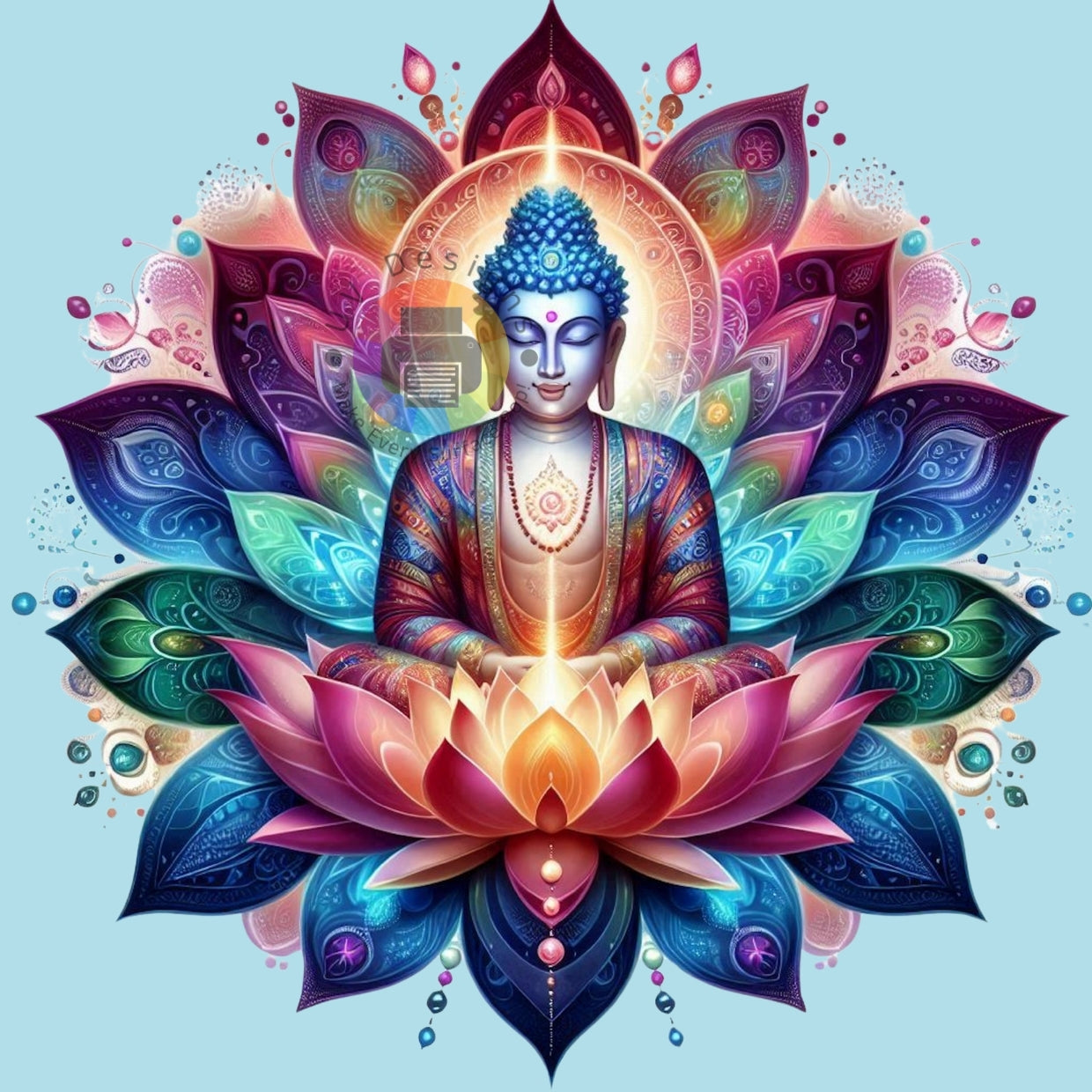 Bouddha multicolore n°12 cm 1