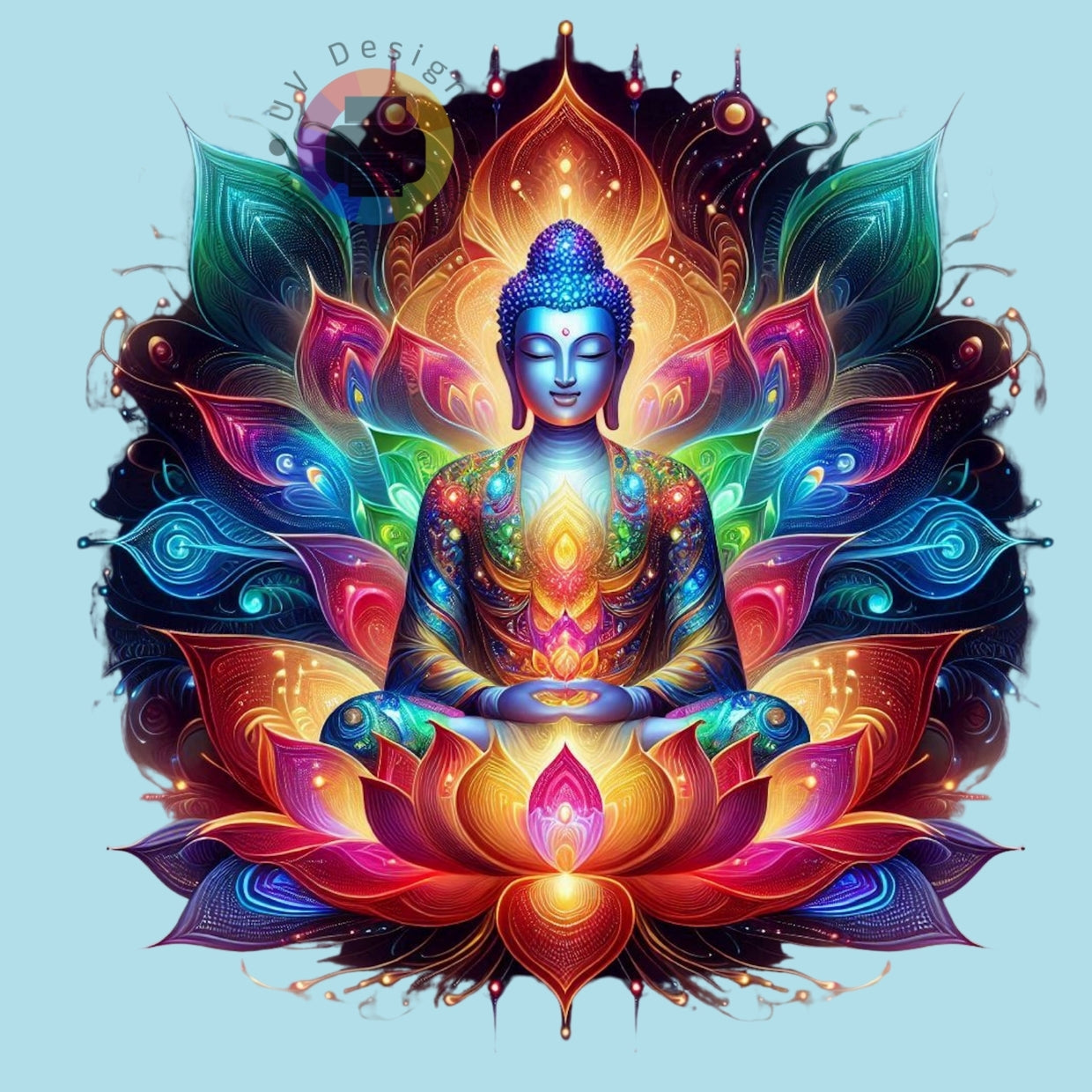 Bouddha multicolore n°12 cm 2