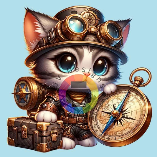 12 cm Steampunk kitten nr 5