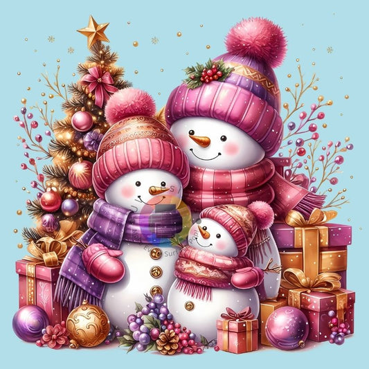 12 cm Pink Snowman No. 5