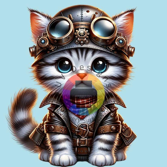 12 cm Steampunk kitten nr 4