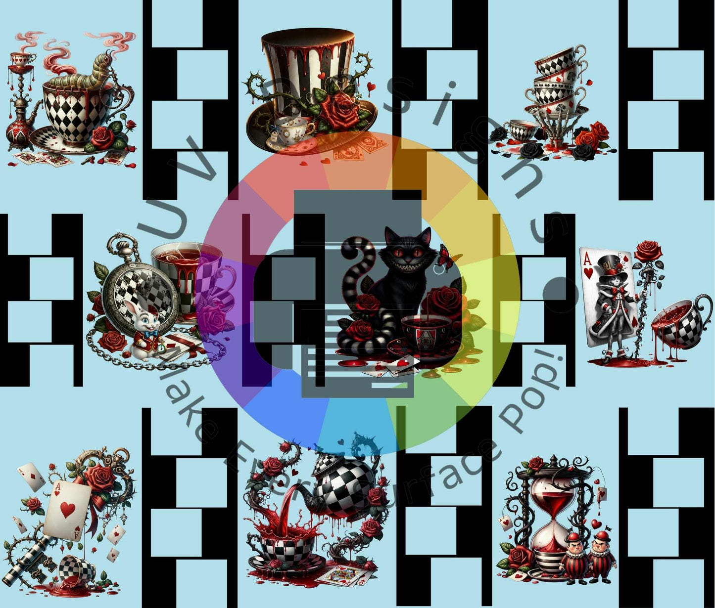 20oz Mixed media - Alice in Wonderland nr 4