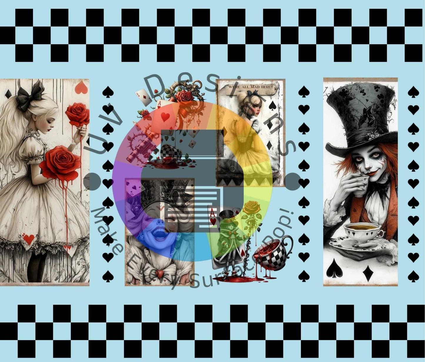 20oz Mixed media - Alice in Wonderland nr 3