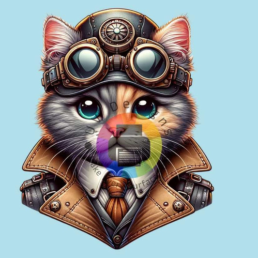 12 cm Steampunk kitten nr 3