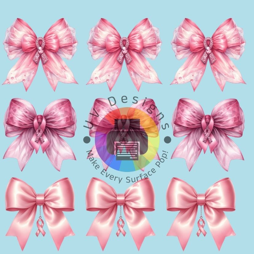 4 cm Roze kanker strikjes nr 1