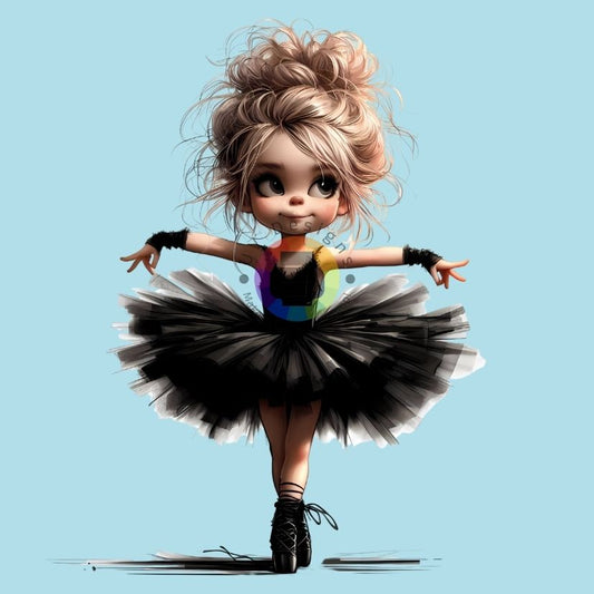 12 cm Ballerina in black tutu no. 3