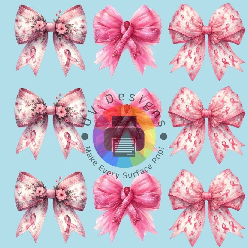 4 cm Roze kanker strikjes nr 2