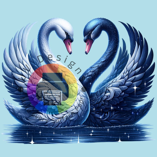 Blauwe en witte zwanen nr 1