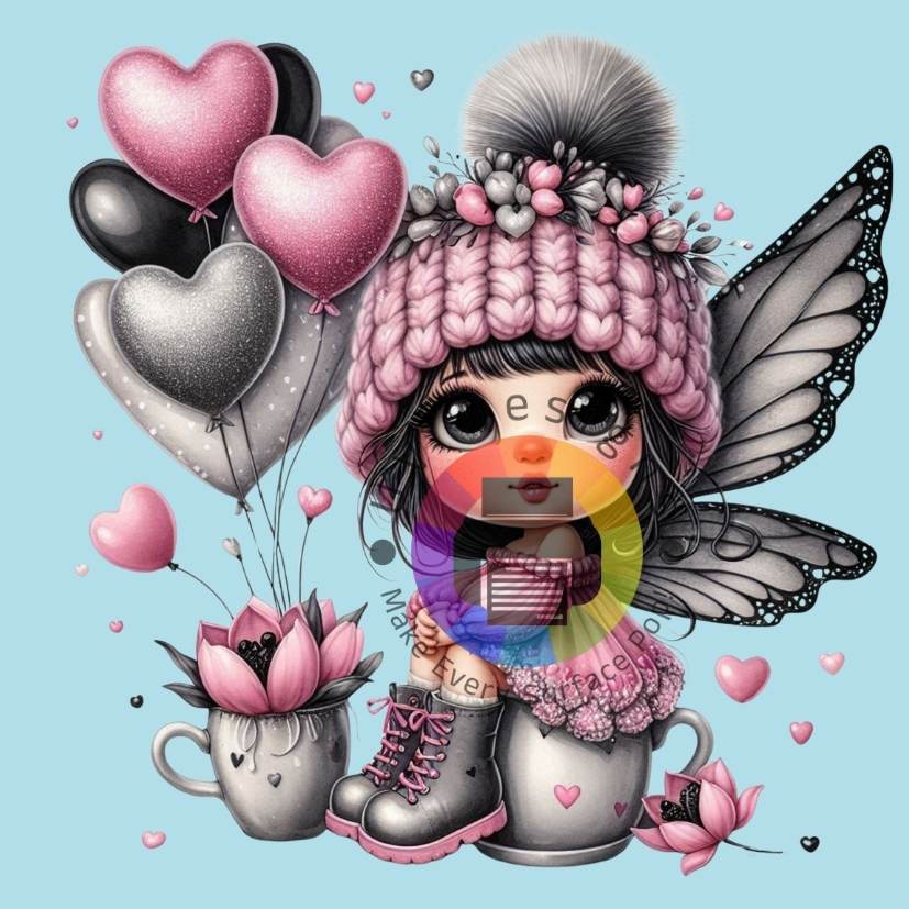 Kabouter meisje met hartjes ballonnen nr 4