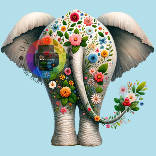 Olifant met bloemen nr 3