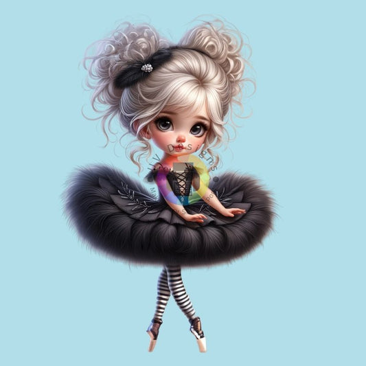 12 cm Ballerina in black tutu no. 5