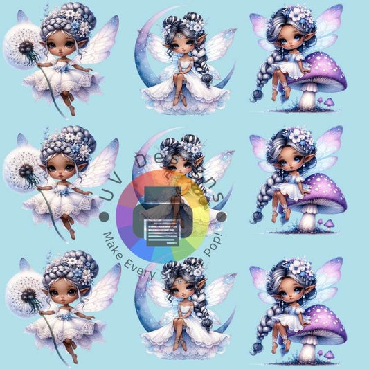 4 cm Blauwe chibi feeën