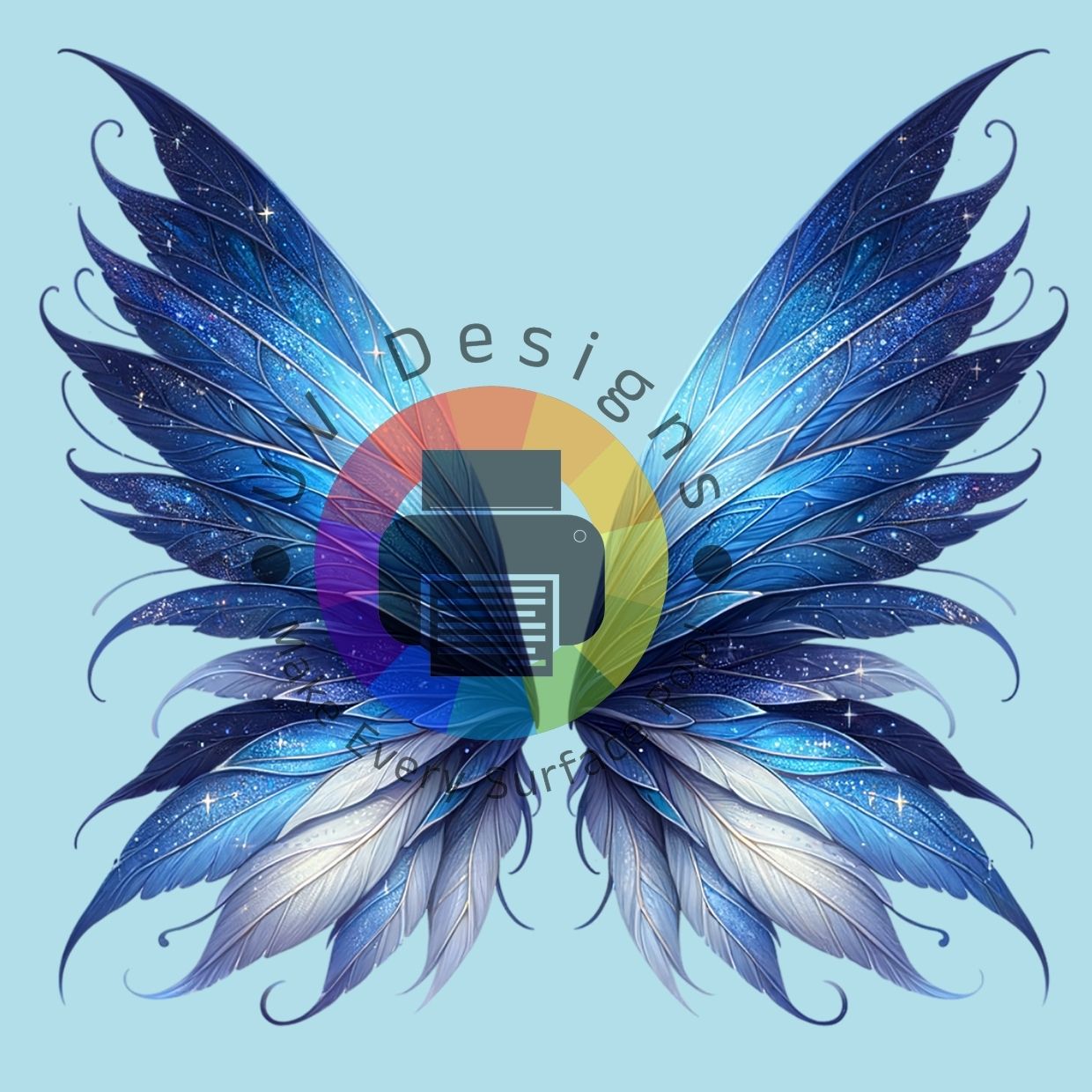 Blauwe en witte vlinder