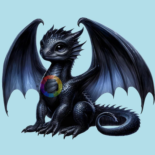 Dragon noir n° 7 cm 3