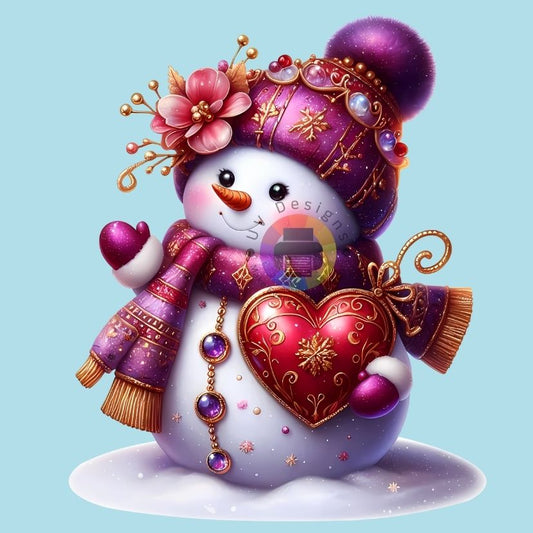 12 cm Pink Snowman No. 9