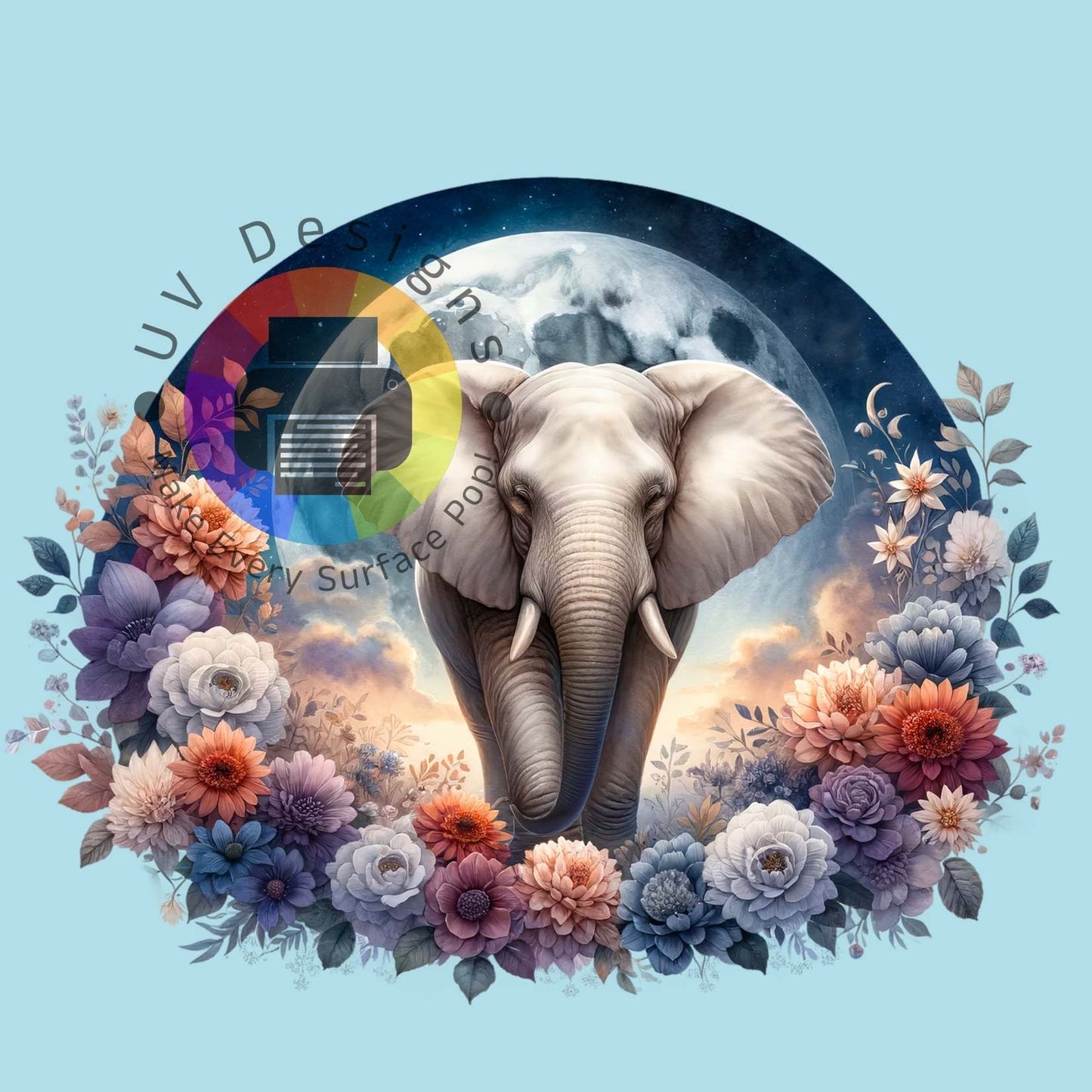 Olifant met bloemen nr 4