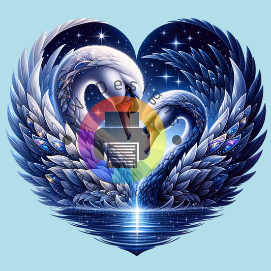 Blauwe en witte zwanen nr 2