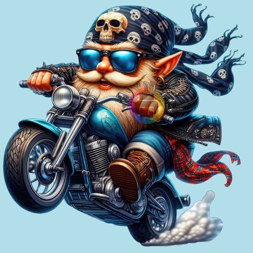 12 cm Gnome biker nr 7